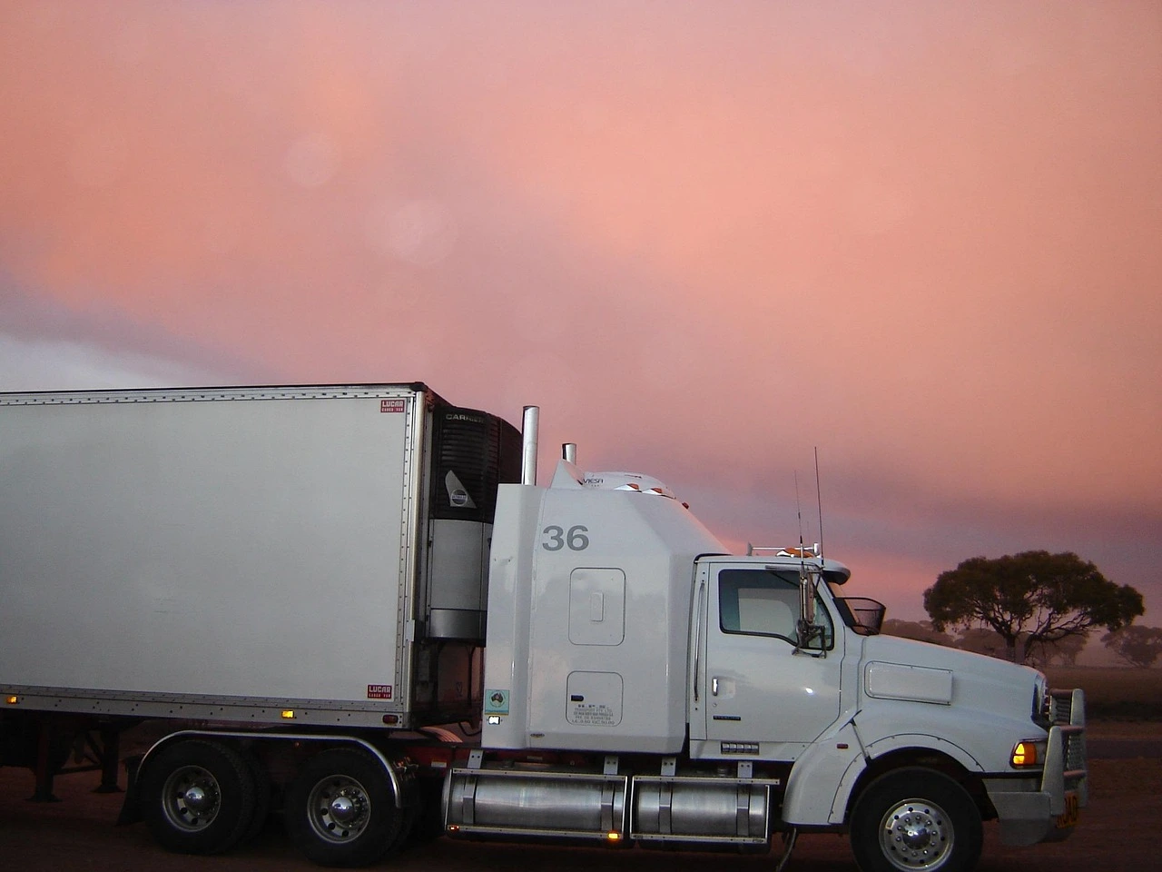 semi truck parked